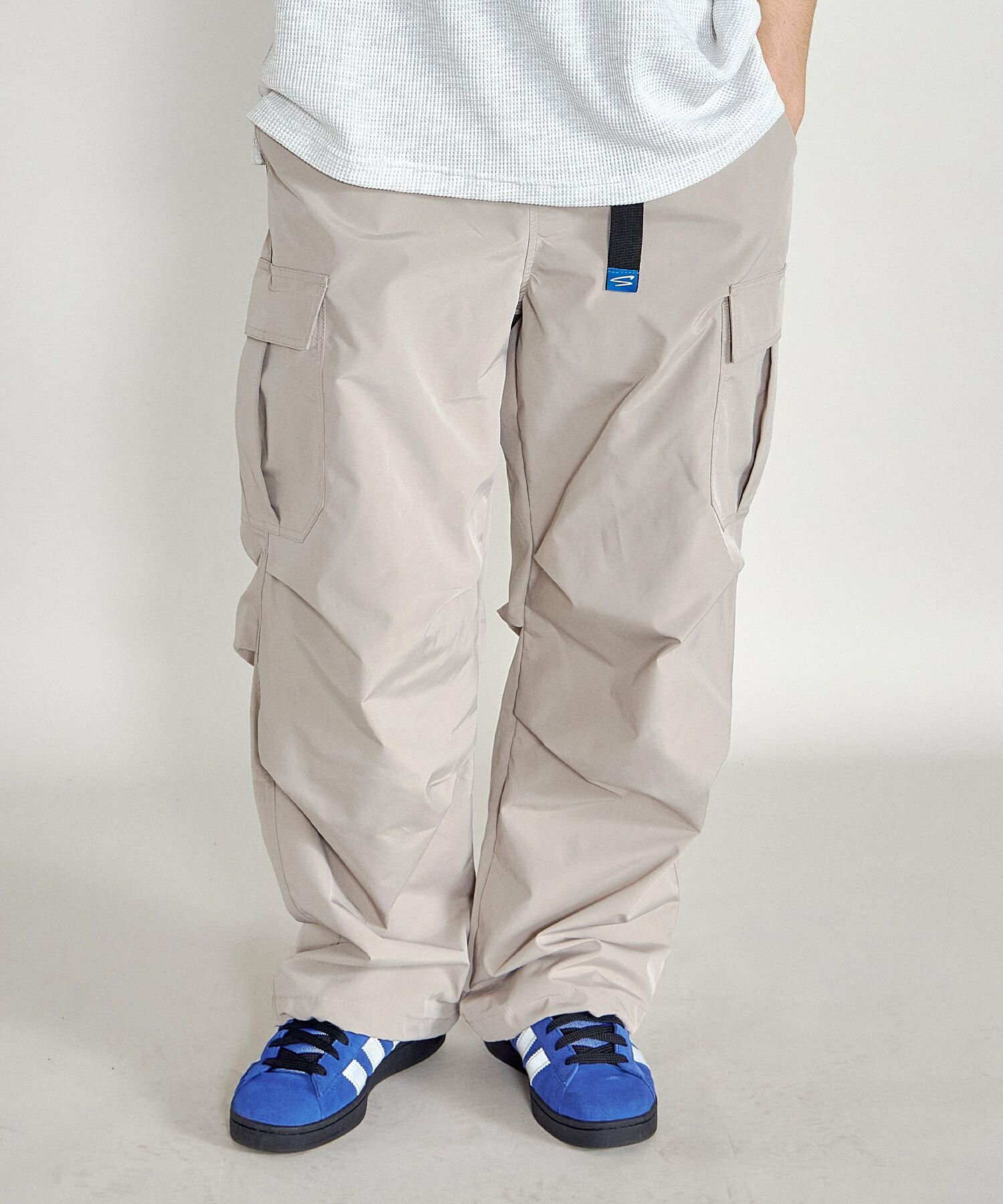 【SEQUENZ】 TECH 5 POCKET STRING PANTS / 5ポケット カーゴ ワイド テック ノームコア ベルト付き